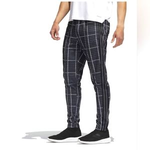 adidas Men’s Tiro Tartan Plaid Pants, Gray AEROREADY. Sz Medium